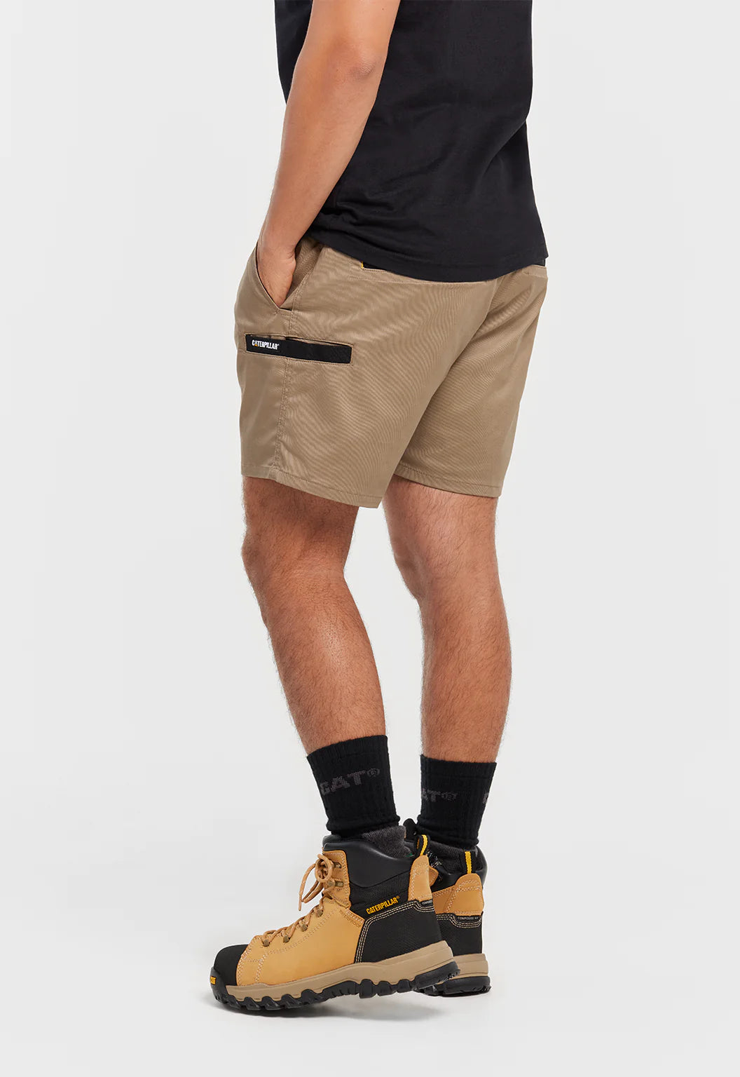 CAT Mens Short Haul Elastic Waist Work Shorts