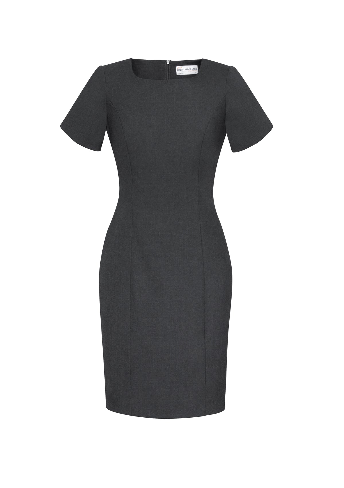 Biz Corporates Comfort Wool Stretch Ladies Short Sleeve Dress