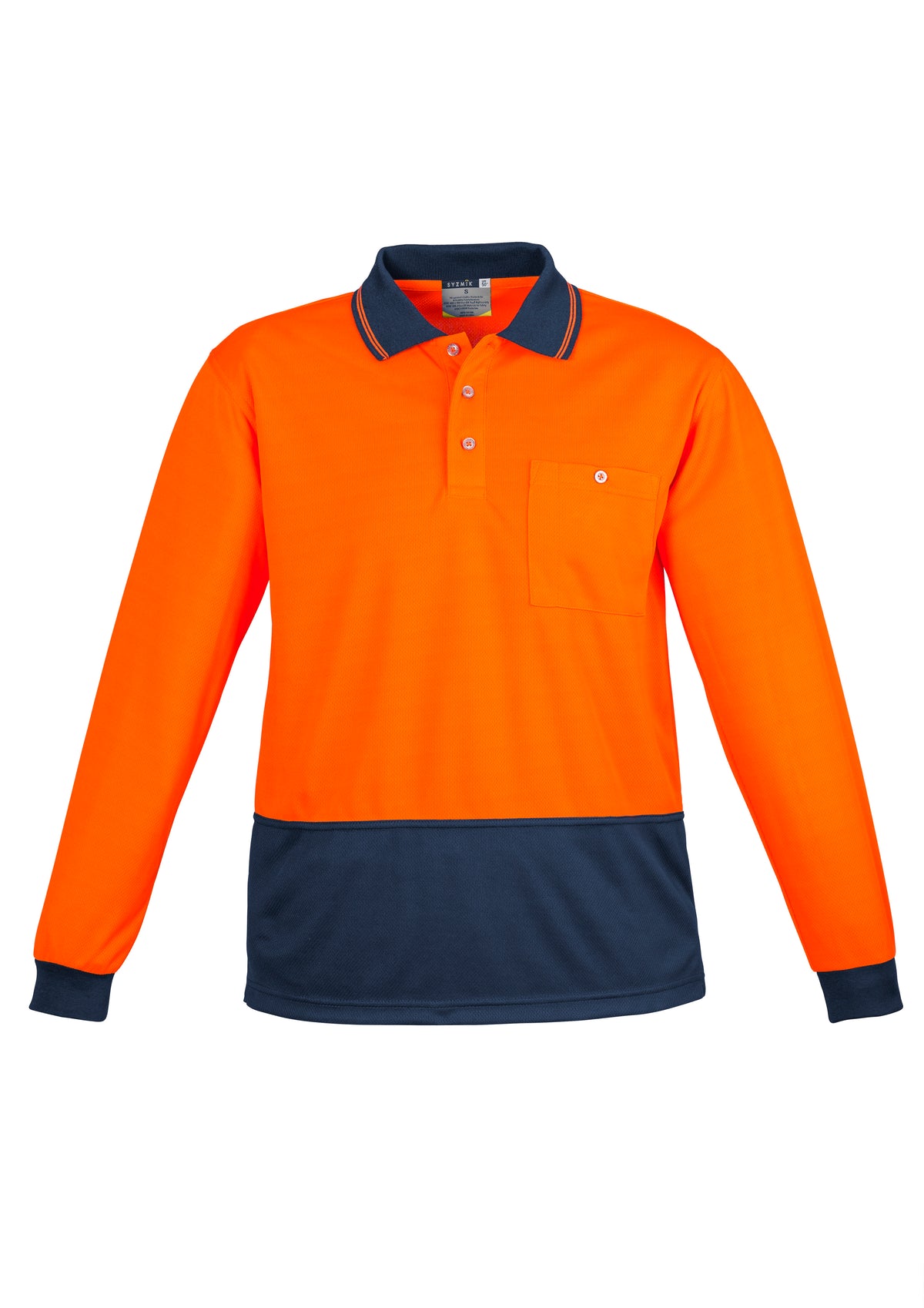 Syzmik Unisex Hi Vis Basic Spliced L/S Polo