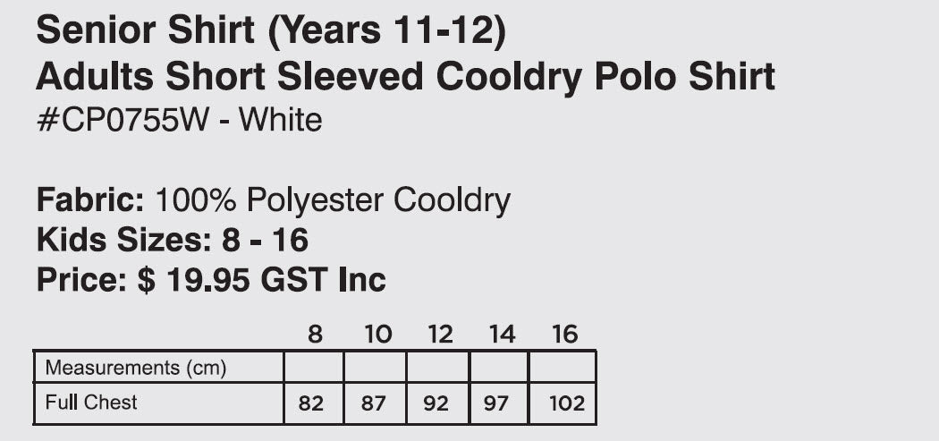 Kincumber High Senior Polo Shirt (8-16)