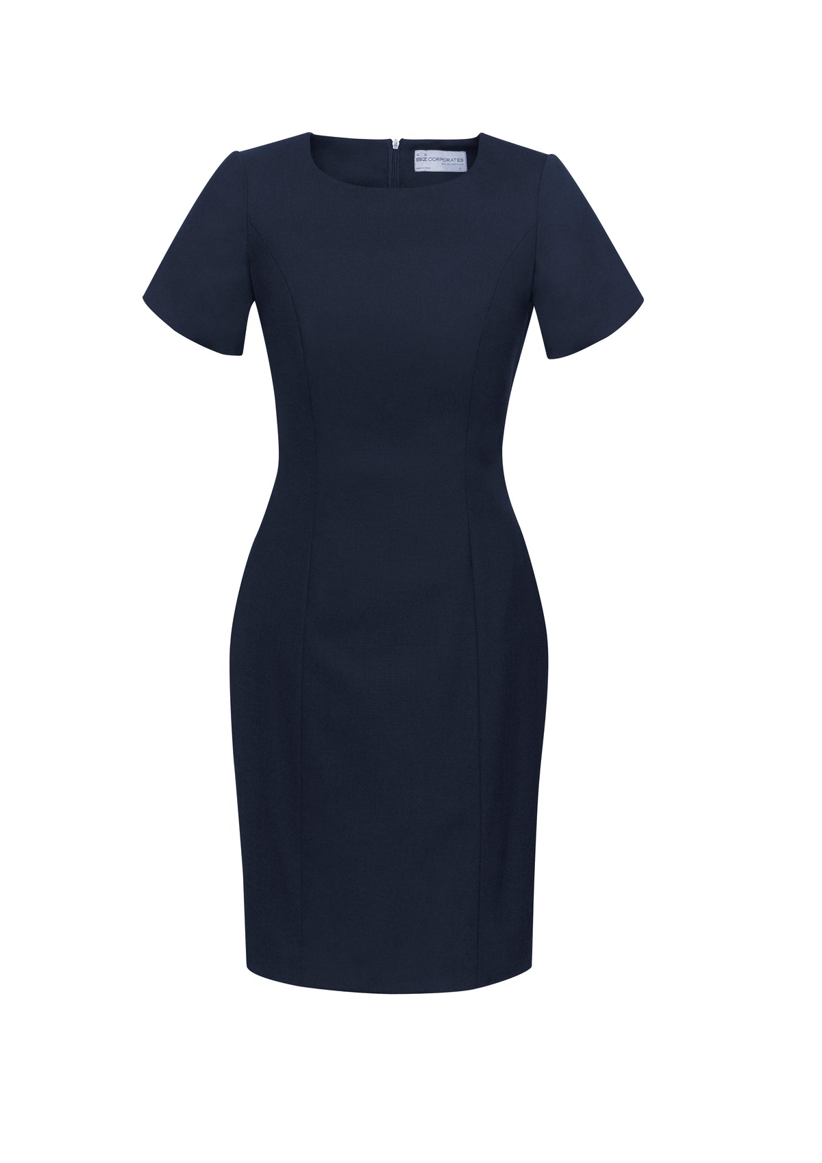 Biz Corporates Comfort Wool Stretch Ladies Short Sleeve Dress