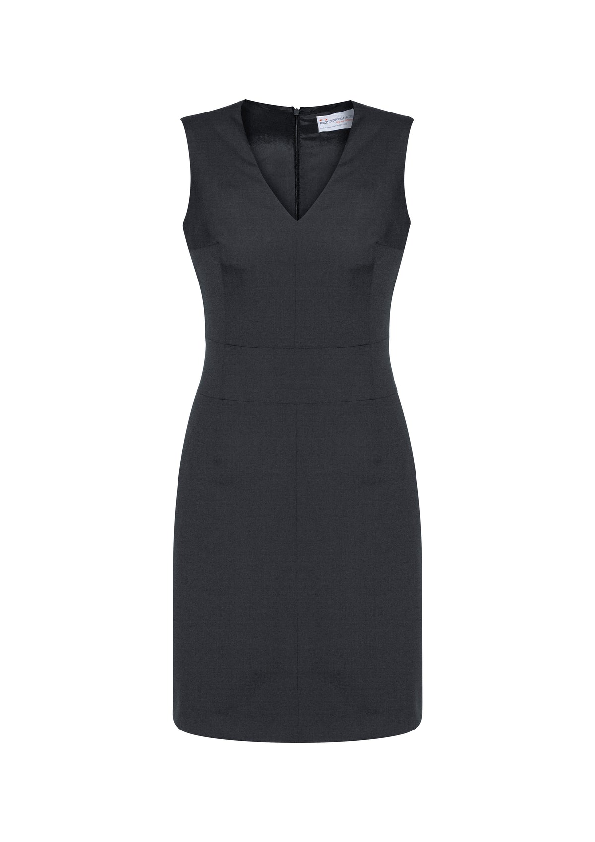 Biz Corporates Comfort Wool Stretch Ladies Sleeveless V Neck Dress