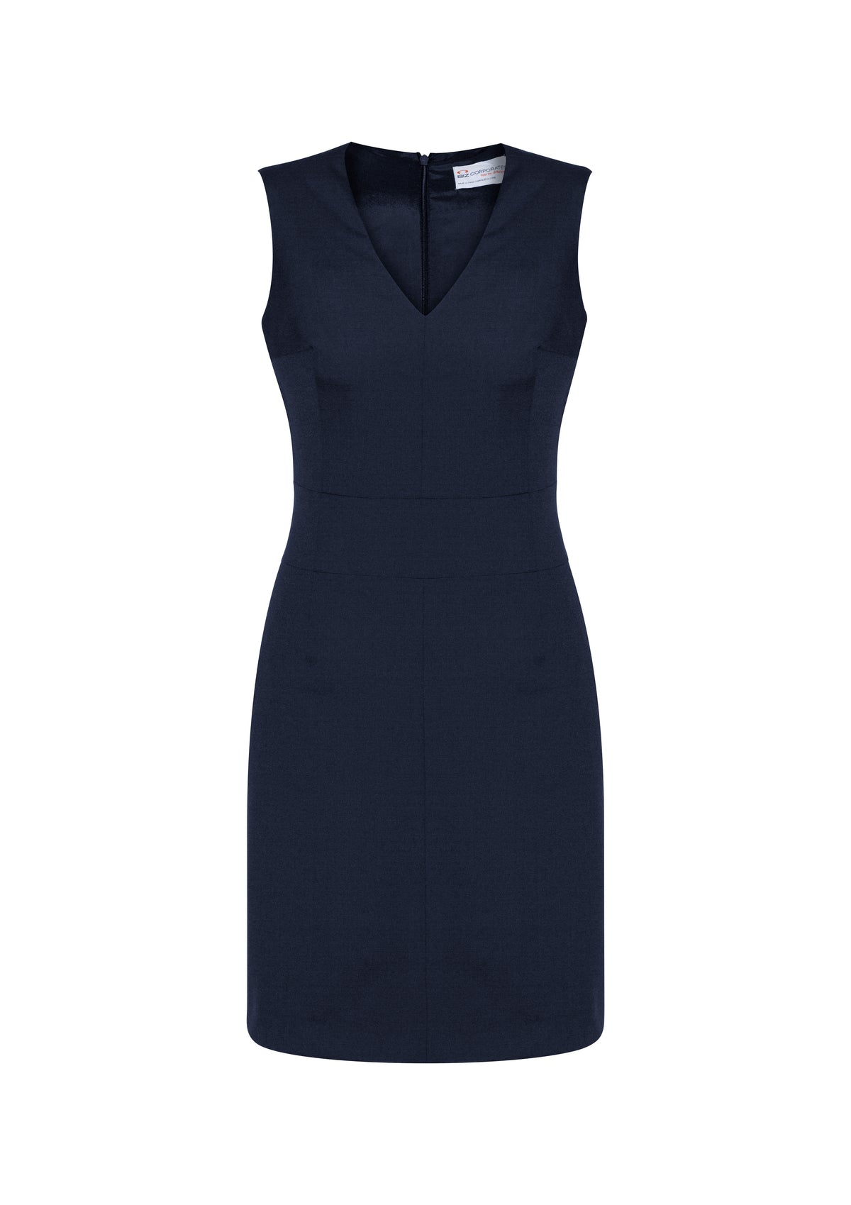 Biz Corporates Comfort Wool Stretch Ladies Sleeveless V Neck Dress