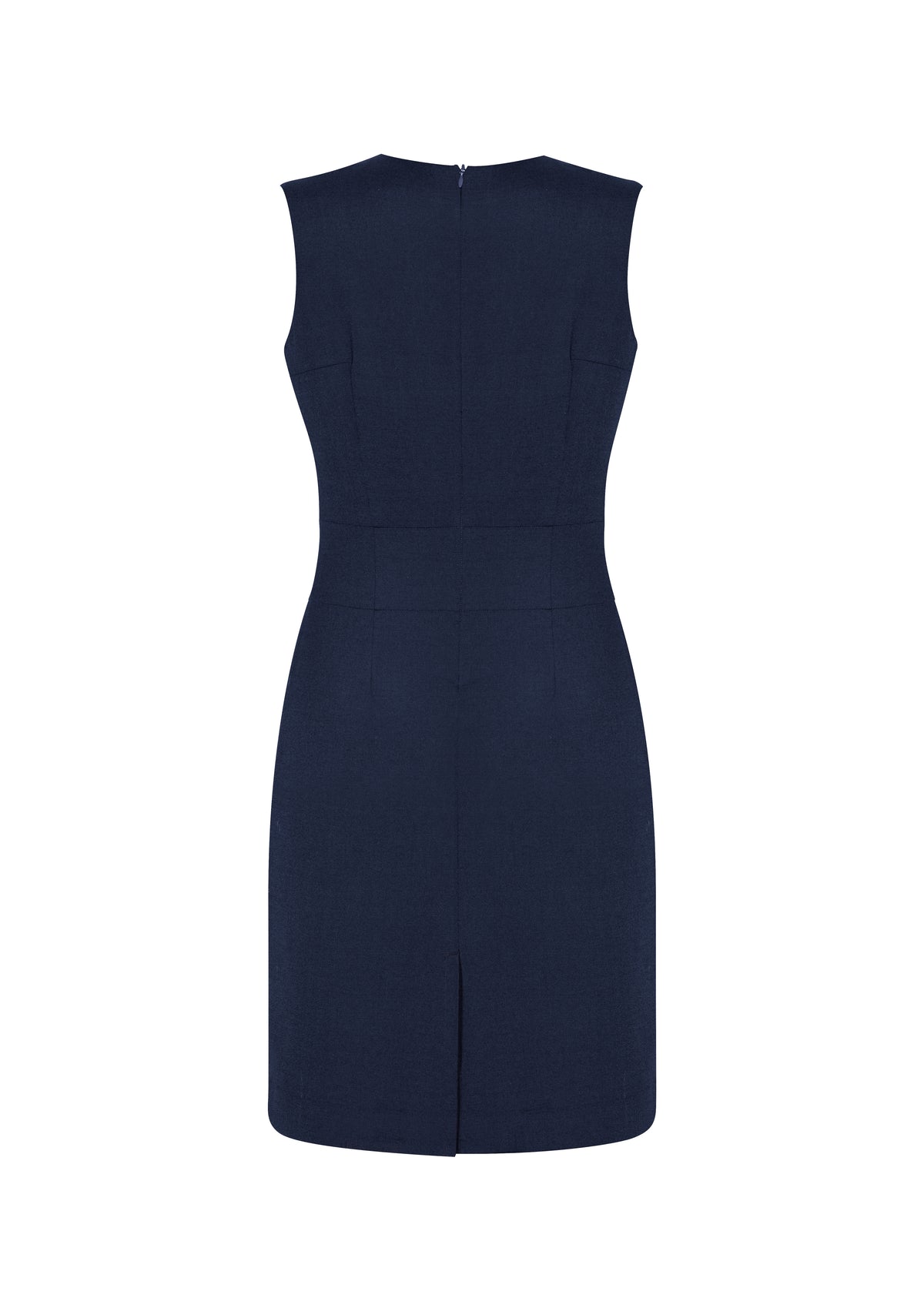 Biz Corporates Comfort Wool Stretch Ladies Sleeveless V Neck Dress