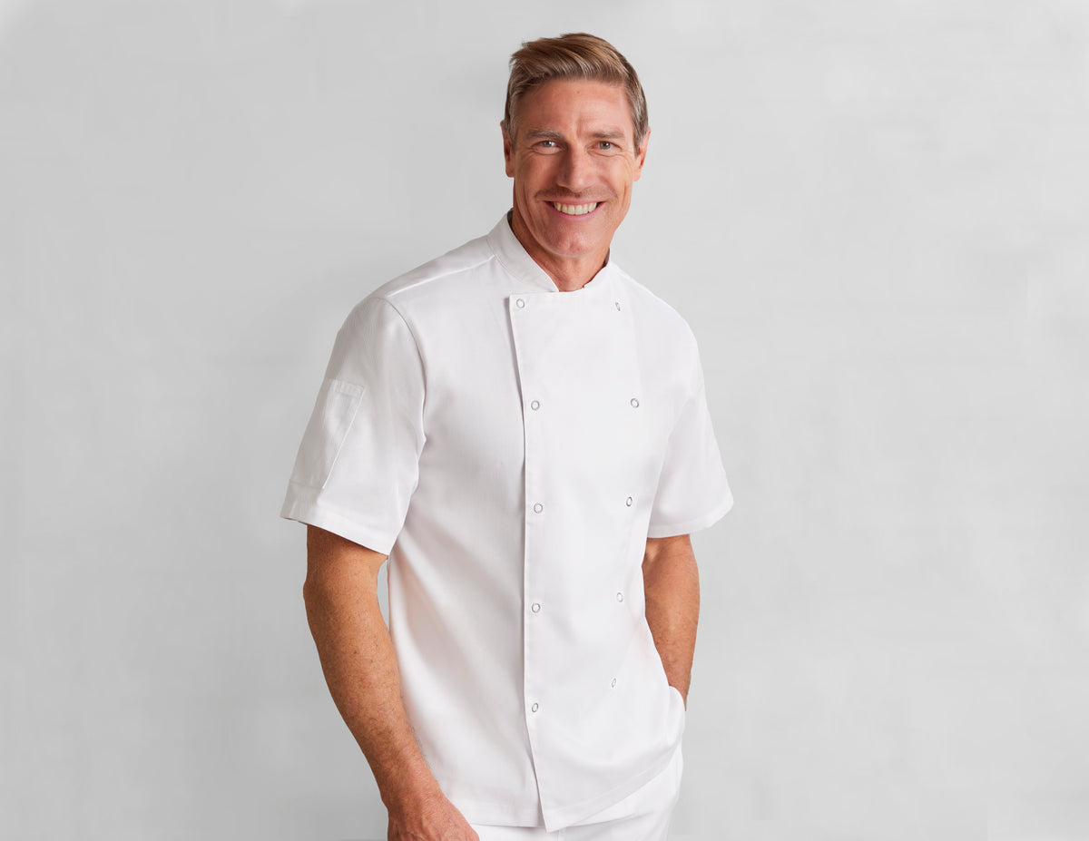 Mens Zest Short Sleeve Chef Jacket