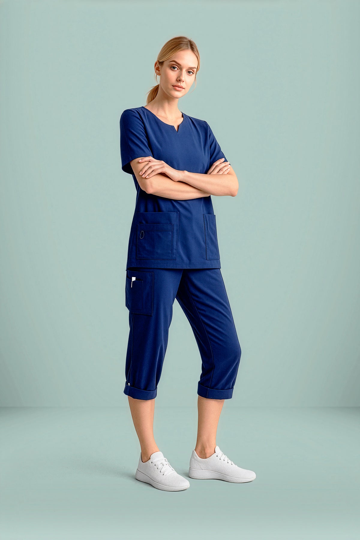 Biz Care Avery Ladies Multi Pocket Straight Leg Pant
