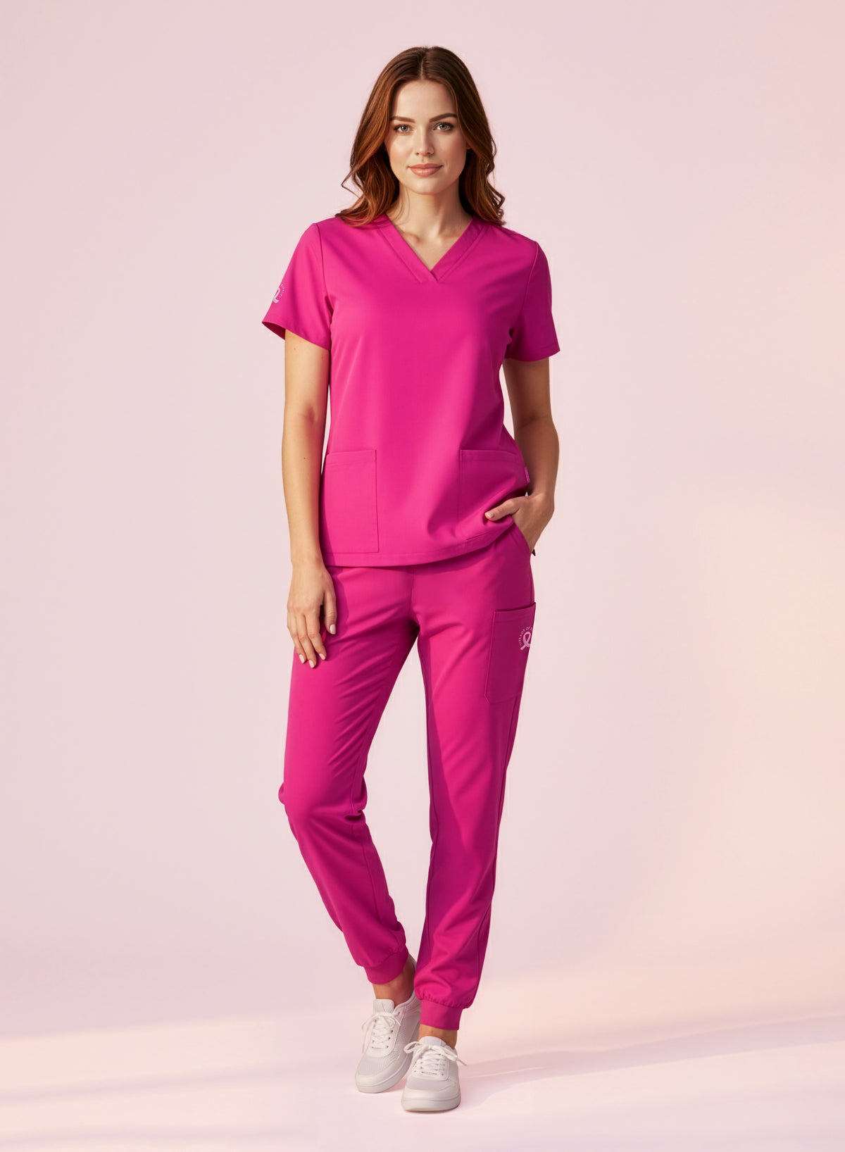 Biz Care Ladies NBCF Charity Jogger Scrub Pant