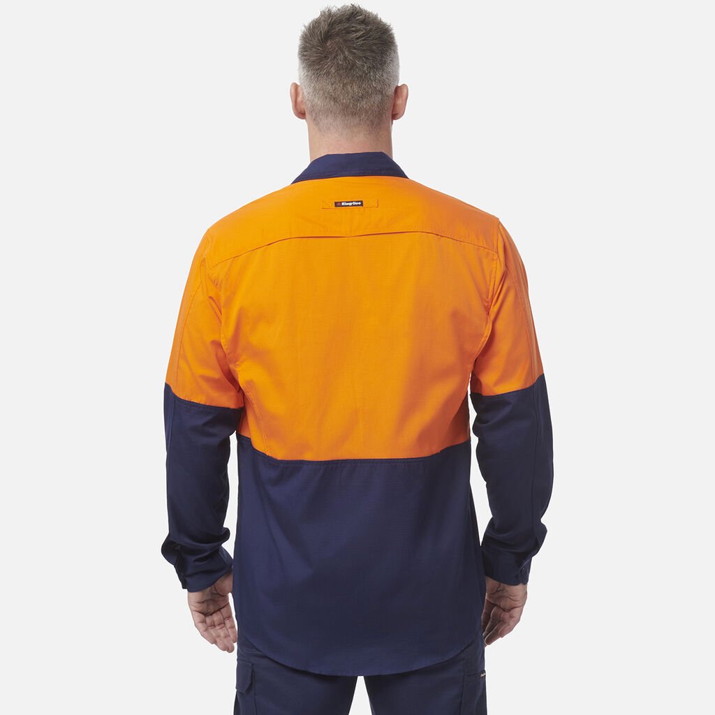 King Gee Workcool 2 Hi Vis Long Sleeve Drill Work Shirt
